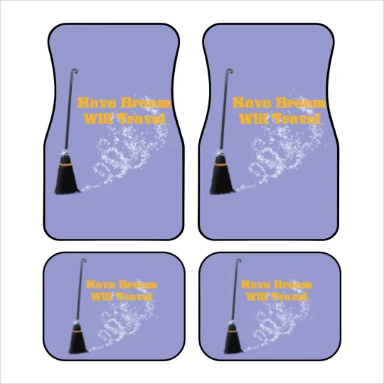 Discover Funny Have Broom Will Travel Halloween Car Mats