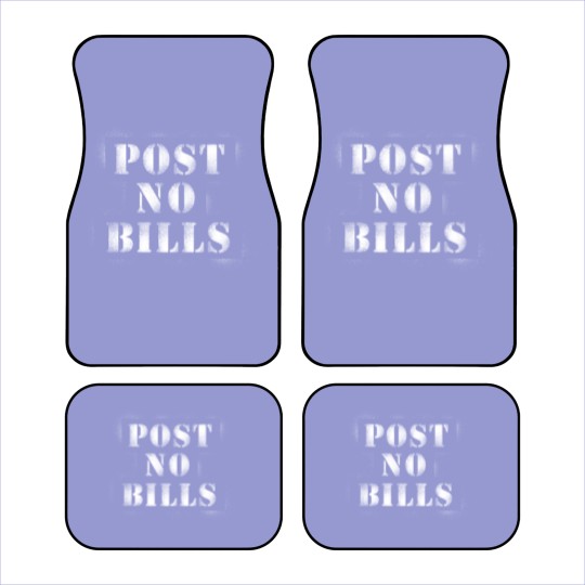 Discover Post no bills (White) Car Mats