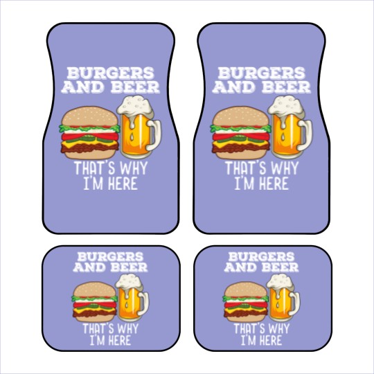 Discover BBq Barbecue Quote Burgers & Beer Fast Food Lover Car Mats