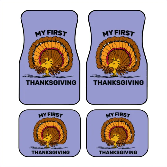Discover Peanuts | Woodstock Turkey -My 1st Thanksgiving Car Mats