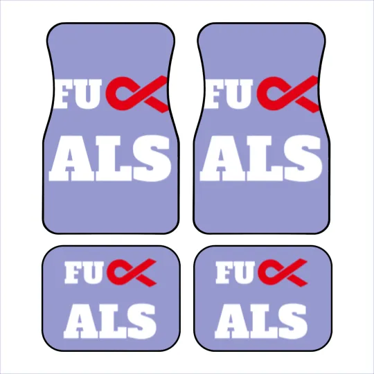 Discover Fuck ALS Awareness Month Red Ribbon Car Mats