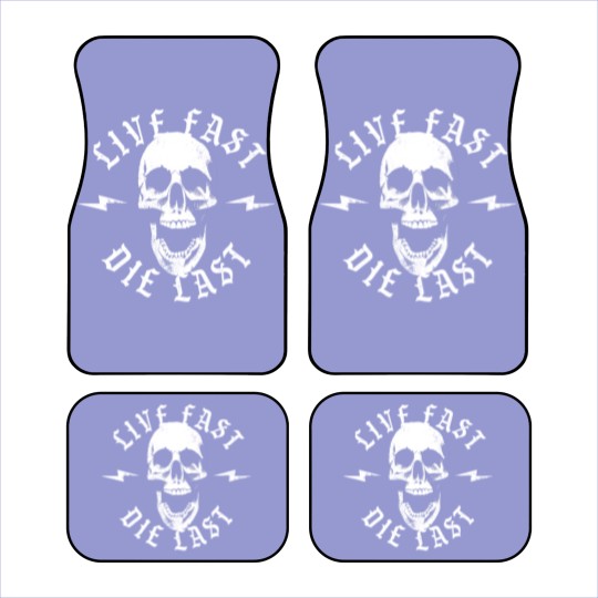 Discover Live Fast Die Last Car Mats