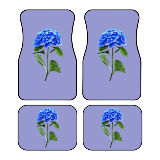 Discover Vivid Blue Hydrangea Car Mats