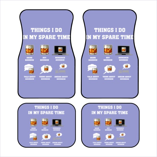 Discover Things I Do In My Spare Time Drink Bourbon Whiskey Gifts Car Mats