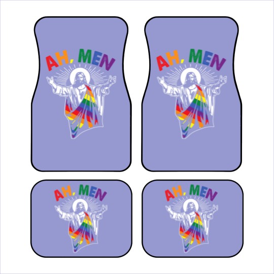 Discover Ah Men Gay Jesus Christian Car Mats