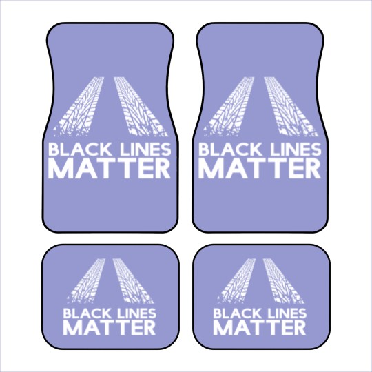 Discover Black Lines Matter! Drift Car Guys Funny Racing Car Mats
