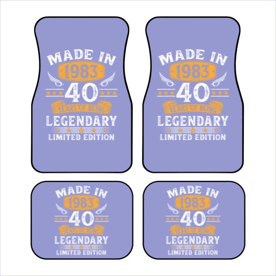 Discover Made In 1983 40 Years Old Gifts 40th Birthday Car Mats