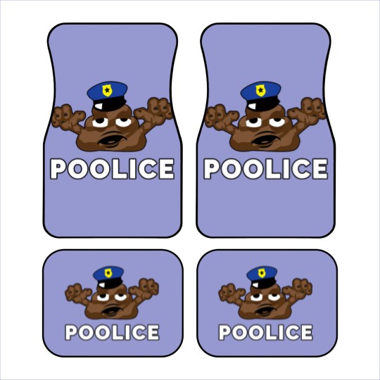 Discover Police Poop Zombie Policeman Halloween Car Mats