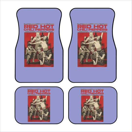 Discover Vintage Retro Red Hot Chili Peppers Concert Graphic Car Mats, Red Hot Chili Peppers Car Mats