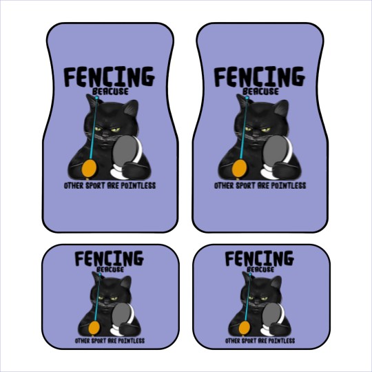 Discover BLACK CAT FENCING BEACUSE OTHER SPORT ARE POINTLES Car Mats
