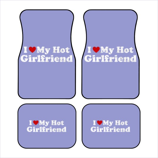 Discover I Love My Hot Girlfriend Funny Vintage Distressed Car Mats