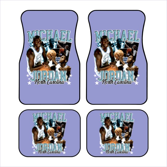 Discover Michael Jordan UNC 90s Style Vintage Bootleg Car Mats graphic Car Mats
