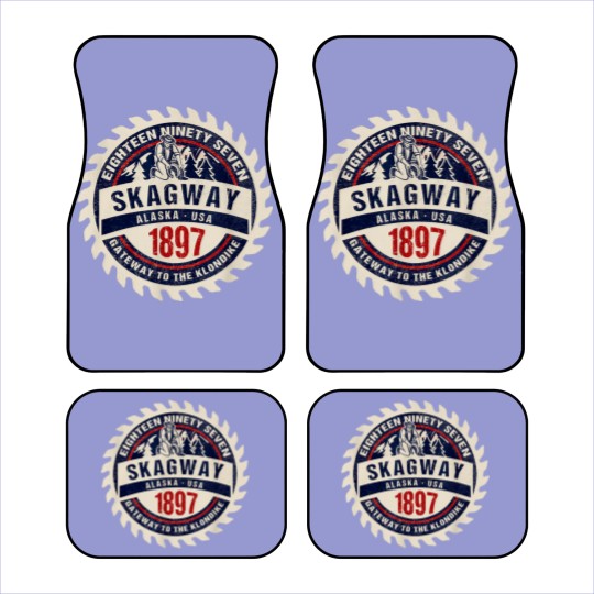 Discover Skagway Alaska 1897 Historic Gold Rush Town Souvenir Gift Car Mats