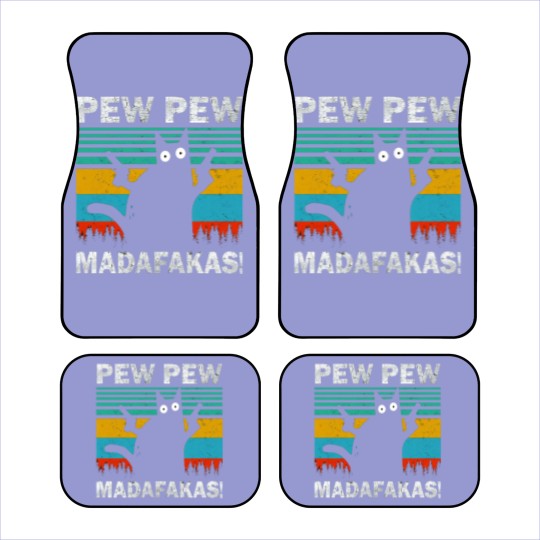 Discover CAT PEW PEW MADAFAKAS VINTAGE Car Mats Car Mats