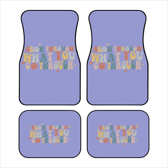 Discover Grow Through What You Go Through, Positive Car Mats, Motivational Car Mats, Positive Saying Car Mats