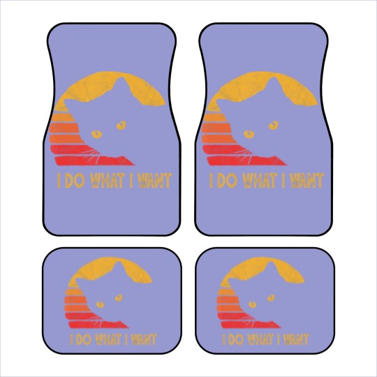 Discover Retro I do what I want with my cat funny gift Car Mats