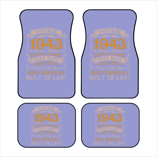 Discover Retro Vintage Born In 1943 Distressed Birthday Party Outfit Car Mats