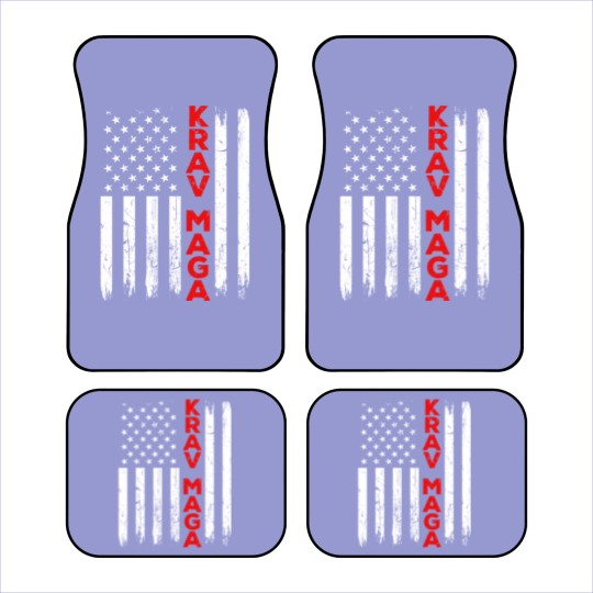Discover Krav Maga Self Defense USA American Flag Fighter Car Mats