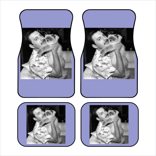 Discover Freddie Mercury and his cat photo Car Mats, Freddie Mercury Car Mats