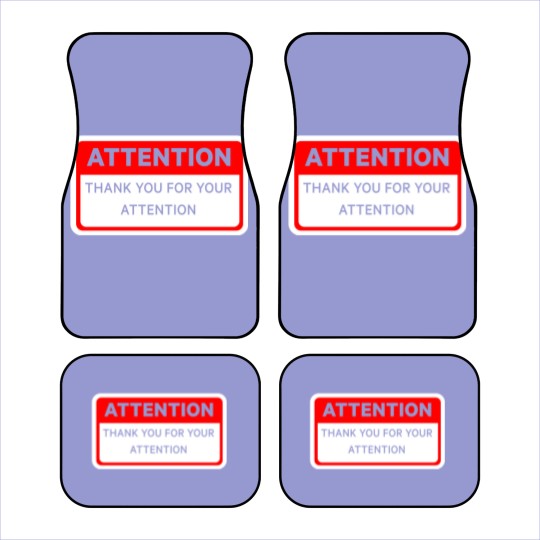 Discover Attention Thank You For Your Attention Car Mats