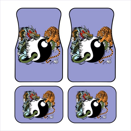 Discover dragon and tiger yin yang symbol Car Mats