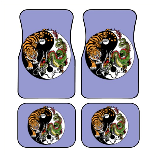 Discover dragon and tiger yin yang symbol Car Mats