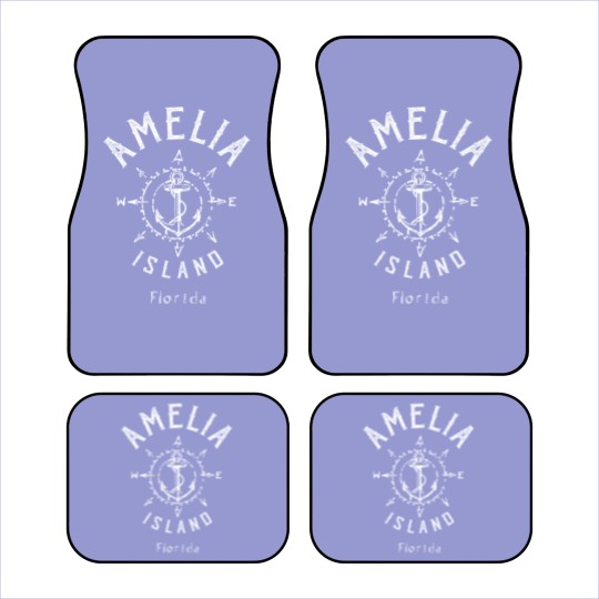 Discover Amelia Island Nautical Compass Rose Florida birthd Car Mats