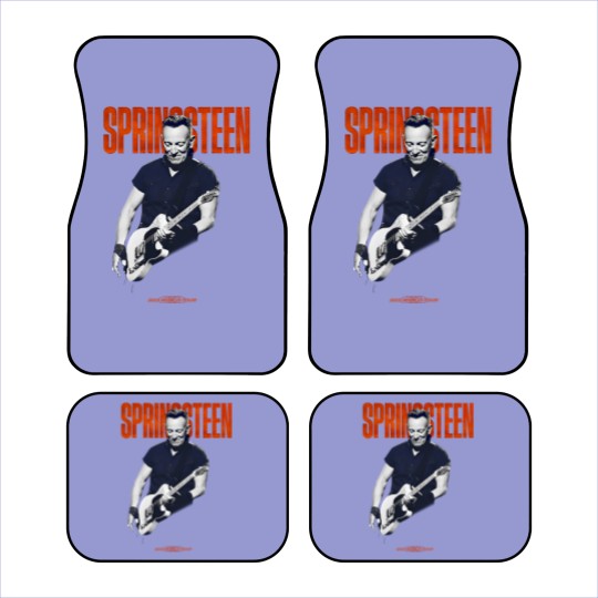 Discover Springsteen and the E Street Band 2023 World Tour Guitar Car Mats - Vintage Springsteen World Tour 23 Car Mats