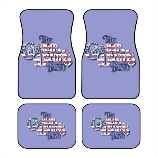 Discover Charlie Daniels Band Men's Car Mats | American Flag Star Spangled Logo Gray Graphic Car Mats