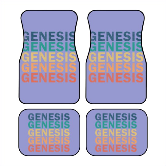 Discover Genesis Name Car Mats - Genesis Vintage Retro Name Gift Item Car Mats - Genesis - Car Mats