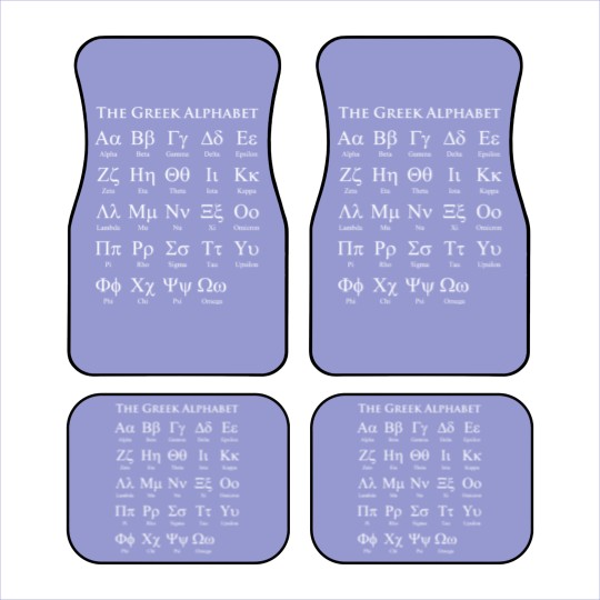 Discover The Greek Alphabet Car Mats