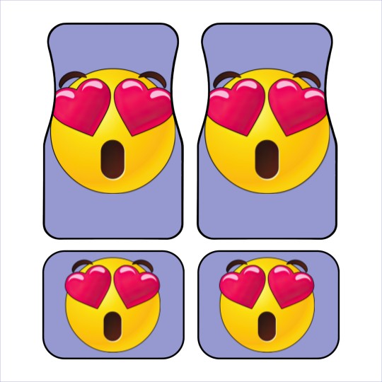 Discover Emoji Heart Eyes Valentines Car Mats