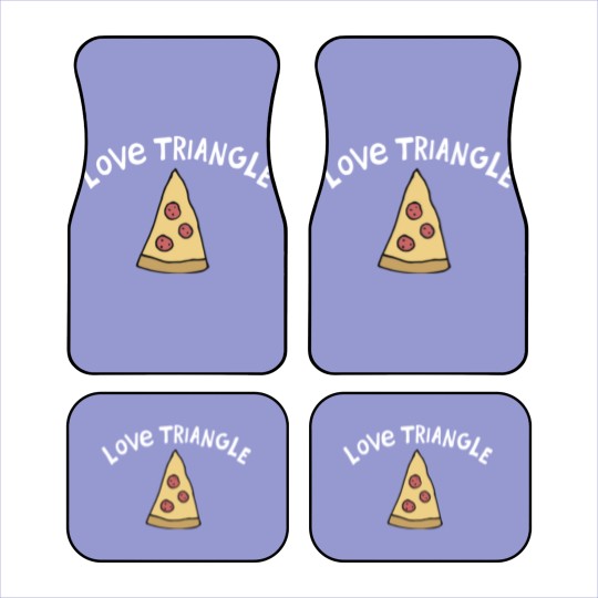 Discover Love Triangle Pizza Crusher Car Mats