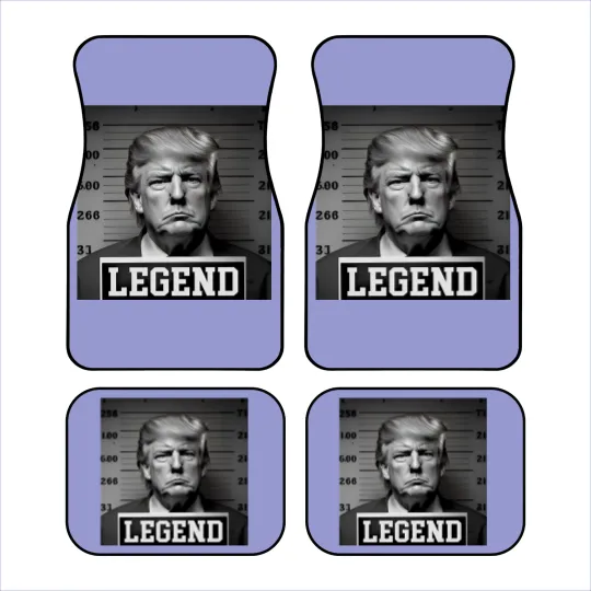 Discover Donald Trump Mug Shot Legend Car Mats, Donald Trump Car Mats