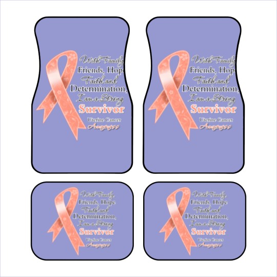 Discover Uterine Cancer Support Strong Survivor Car Mats
