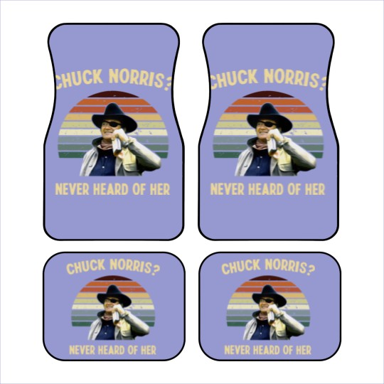Discover Chuck Norris Never Heard Of Her Vintage Car Mats, John Wayne Cowboy Car Mats