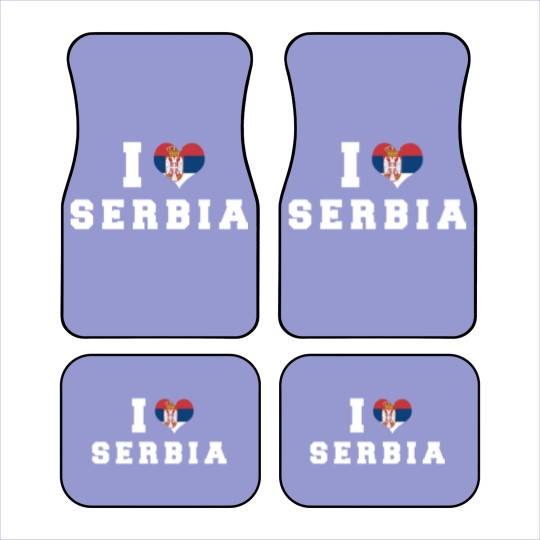 Discover I Love Serbia Republic Heart Flag Car Mats