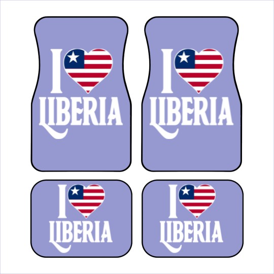 Discover I love Liberia flag Car Mats