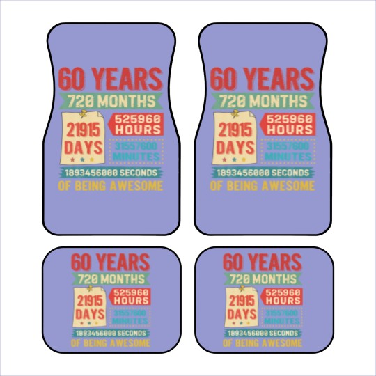 Discover Turning 60 Years Old 60Th Birthday Decorations Bda Car Mats