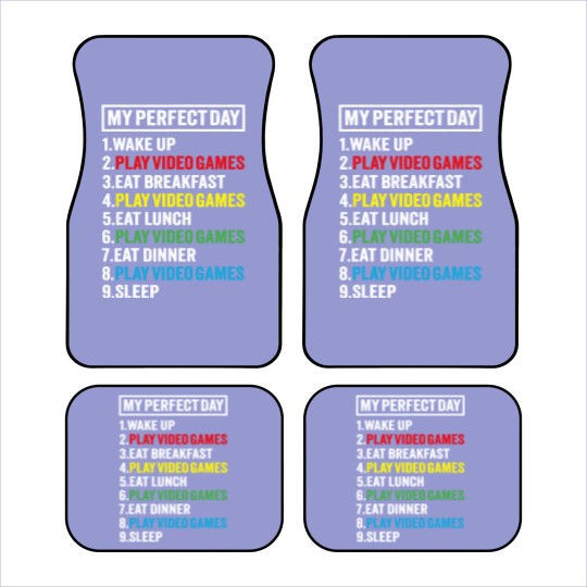 Discover My Perfect Day Video Games Funny Gamer Gift Boys M Car Mats
