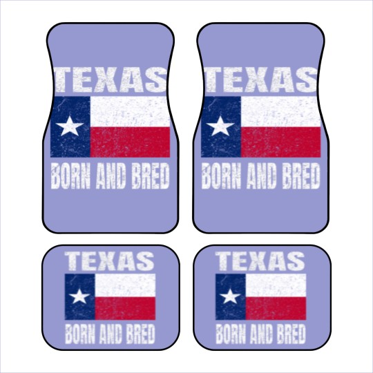 Discover Texas Born And Bred - Vintage Texas State Flag Car Mats