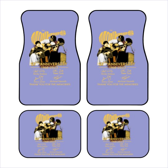 Discover The Monkees 56th Anniversary 1966-2022 Signatures Car Mats,