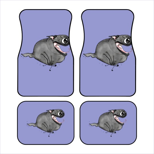 Discover Zoomies!!! (black pug) - Black Pug - Car Mats