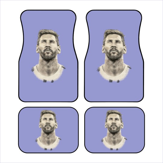 Discover Lionel Messi face Argentina Mens cotton Car Mats Qatar 2022