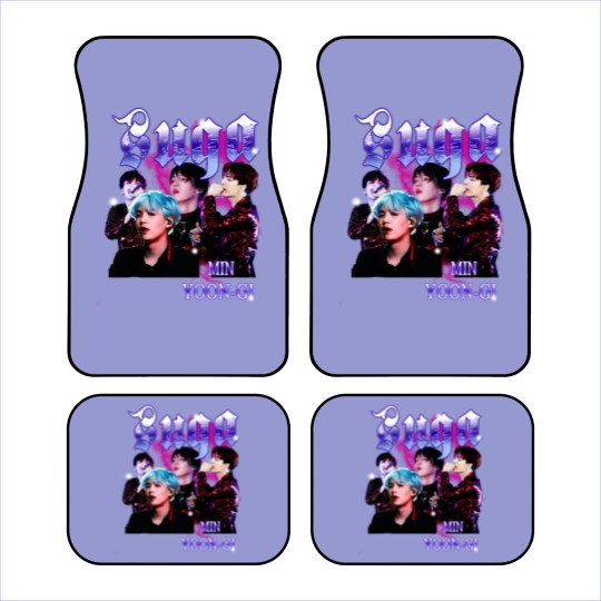 Discover Retro Suga BTS Unisex Black Car Mats