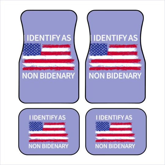 Discover I Identify As Non Bidenary Car Mats, Conservative Car Mats, Trump Car Mats