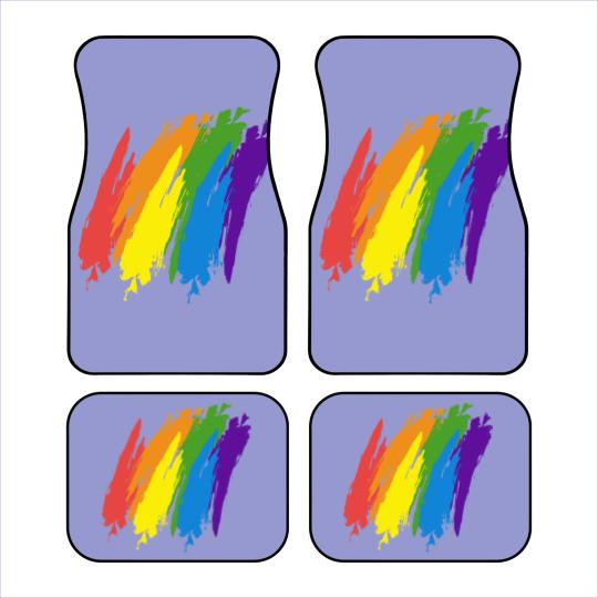 Discover Abstract colorful rainbow LGBTQ Car Mats