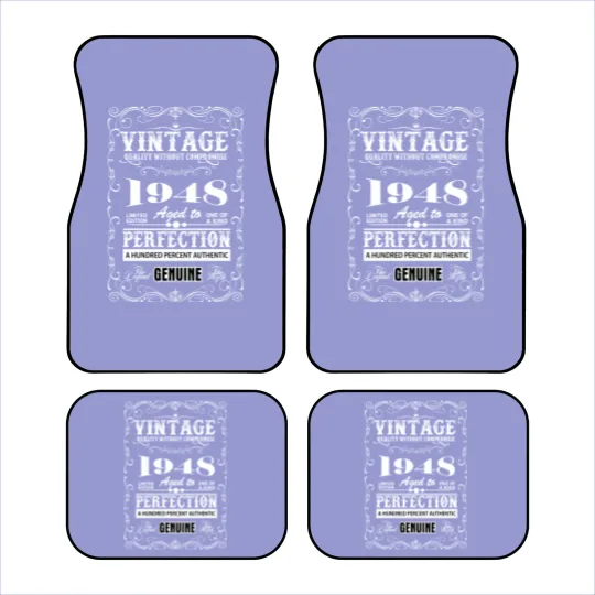 Discover Premium Vintage 1948 Aged To Perfection Car Mats