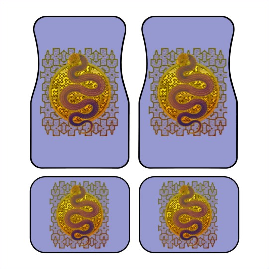 Discover Cosmic Serpent, Kene Anaconda Shipibo Pattern Car Mats