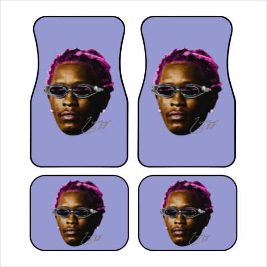 Discover YOUNG THUG Car Mats | White Pink Rare Hip Hop Graphic Print
